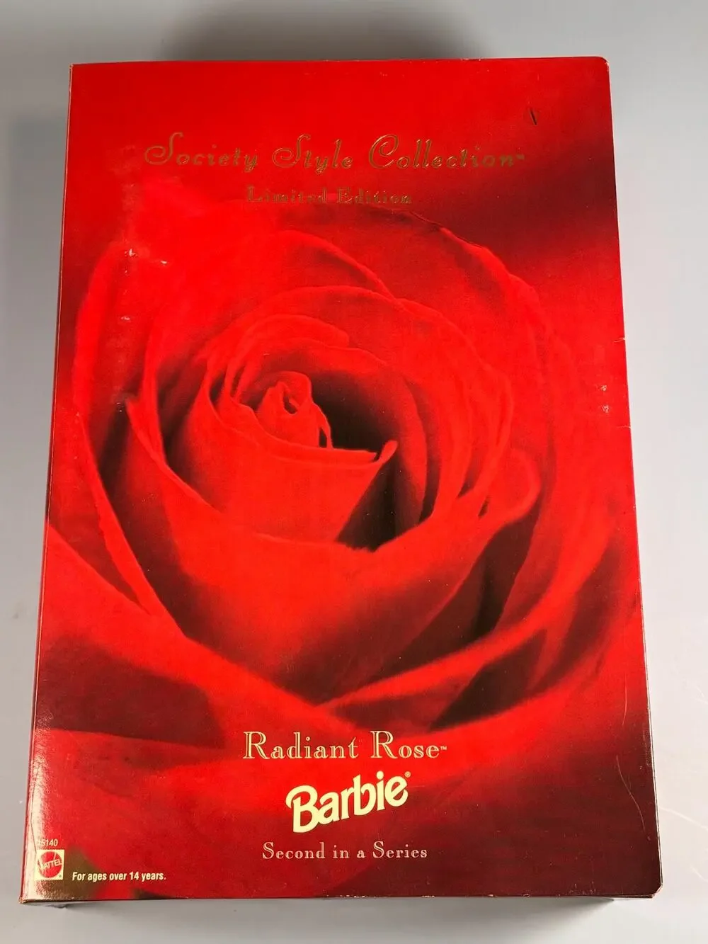 Radiant Rose Barbie 1996 Society Collection #15140 Red Dress Flowers Limited New
